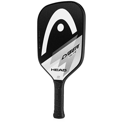 Afbeelding van HEAD Cyber Elite Pickleball Paddle, Glasvezel Oppervlakte, Zwart/Witte Kleur, Beginnend tot Gemiddelde Niveaus, 408 * 199 millimeter