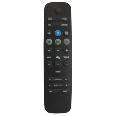 Afbeelding van Vervangende afstandsbediening voor Philips Soundbar HTL5130B/12 HTL5140B/12 HTL5145B/12 HTL5160B/12 HTL6140B/12