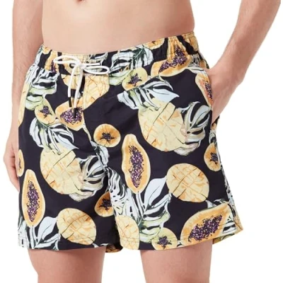 Afbeelding van JACK &amp; JONES PANTS STUDIO zwemshort JPSTFIJI zwart/geel