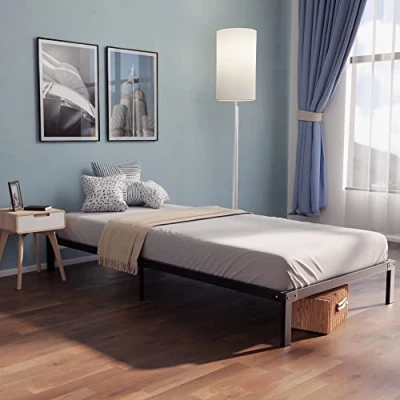 Afbeelding van Dreamzie Bedframe 90x190 met Lattenbodem Poten Hoogte van 35 cm Stevig 90x190, Eenvoudig te Monteren en Grote Opbergruimte