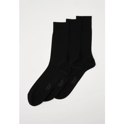 Afbeelding van Falke Family 3PACK Everyday Casual Sokken, Heren, Maat: 39 42, Black
