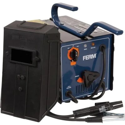Afbeelding van FERM WEM1035 Lasapparaat 55 160 Ampere 230/400V Overhittingsbeveiliging Inclusief Bikhamer Laskap