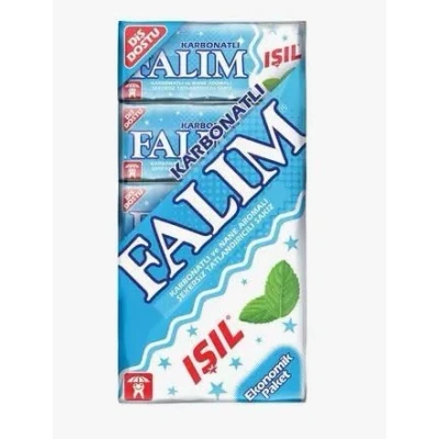 Afbeelding van Global Daily Goods Falim Sugarless Plain Gum met carbonaat en mint, 100 stuks (5 x 20 stuks)