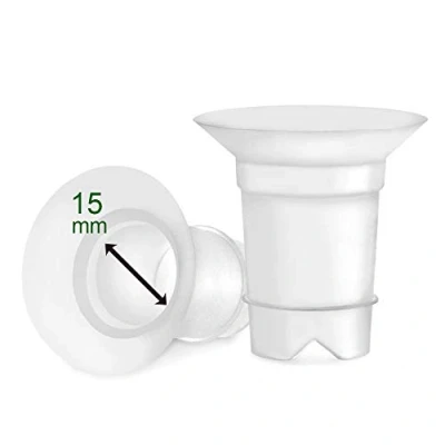 Afbeelding van Maymom 15 mm flensinzetstukken (lang) compatibel met Medela 24 PersonalFit Shield, Spectra mm, Freemie 25 Cup, Momcozy draagbare beker (S9, S10, S12), Willow Go