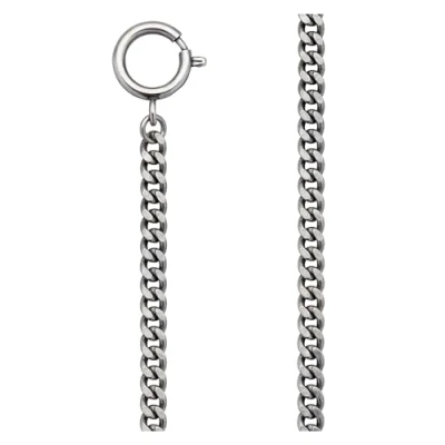 Afbeelding van REGENT zakhorloge ketting voor met karabijnhaak en veerring in verschillende varianten, Ps 02 Grijs 6 mm