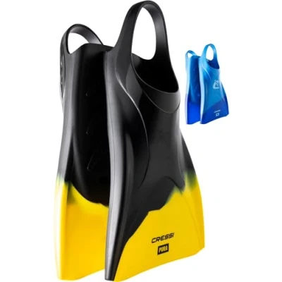 Afbeelding van CRESSI Pura Fins Black/Yellow 45/47 Zwemvliezen van siliconen, voor zwemmen en snorkelen, uniseks, volwassenen, zwart/geel