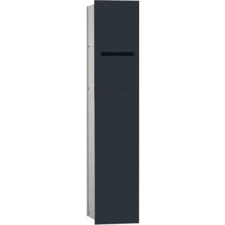 Afbeelding van Emco asis module 2 0 inbouw toiletmodule met deuren 17x81 1cm rechts zwart 975427550