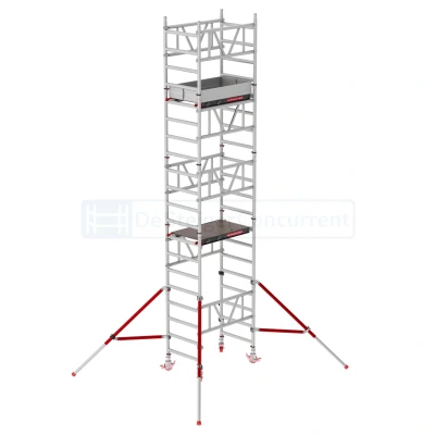 Afbeelding van Eenpersoonssteiger Altrex MiTOWER L120xB75 6.20m werkhoogte Fiber Deck platformen