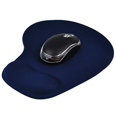 Afbeelding van TRIXES Donkerblauw comfort polssteun muismat antislip rubberen basis met gel geschikt voor laser en optische muis