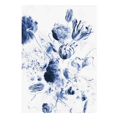 Afbeelding van KEK Royal Blue Flowers II 4 sheets WP 208 (Met Gratis Lijm)