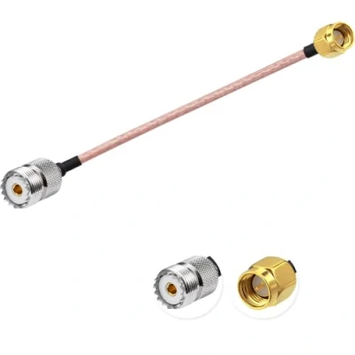 Afbeelding van Vecys SMA Male naar UHF Female RF Coaxiale Coax Kabel SO 239 Pigtail RG316 6&quot;/15CM voor SDR UV 5R Series Handheld CB Radio Two Way Radio, Walkie Talkie