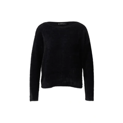 Afbeelding van s.Oliver Black Label Flauschiger MIT Ubootausschnitt Trui, Dames, Maat: 34, Schwarz