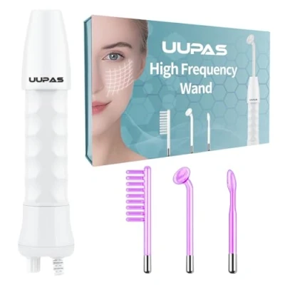 Afbeelding van Hoge Frequentie Wand UUPAS Draagbare Handheld Gezichtsfrequentie met 4 Stuks Argon Buizen Huidverstrakkingsmachine voor Acne, Versteviging, Huidverjonging, Rimpelverwijdering