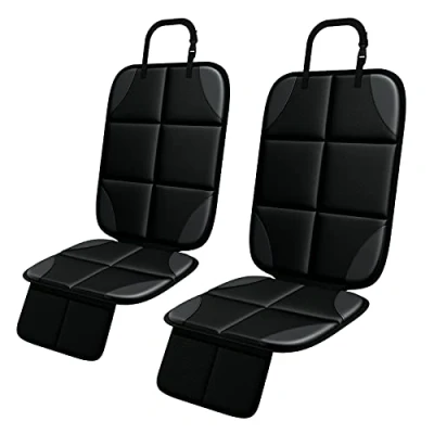 Afbeelding van Kinderstoelonderlegger, 2 stuks, geschikt voor textiel en leren stoelen, met dikke bekleding netvakken, gemakkelijk te reinigen antislip