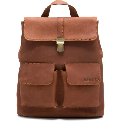 Afbeelding van Beocca Leren rugzak Lorne cognac Ipad compatible