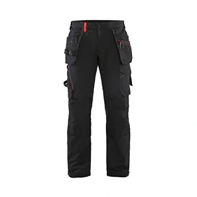 Afbeelding van Blaklader Werkbroek met 4 weg stretch 1522 1645 Zwart/Rood C146