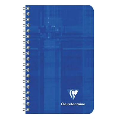 Afbeelding van Clairefontaine 8582C Draad gebonden notitieboekjes, 7.5x12cm, vierkant, 90g, 50 vellen Verschillende kleuren, 10 stuks