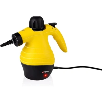 Afbeelding van Alpina Stoomreiniger, handstoomreiniger, compact en draagbaar, doodt bacteriën, met 10 accessoires, 1050 watt