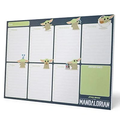 Afbeelding van Erik® A4 Weekplanner Star wars The Mandalorian Bureauplanner met 54 afscheurbare vellen