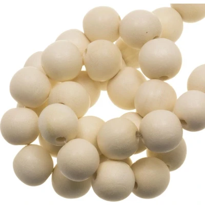 Afbeelding van Houten Kralen Intense Look (10 mm) White (86 stuks)