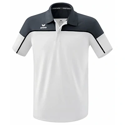 Afbeelding van CHANGE by erima polo wit/slate grey/zwart / S