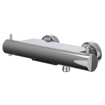 Afbeelding van IVY Bond opbouw badthermostaatkraan cooltouch cascade uitloop Chroom Tijdloze uitstraling