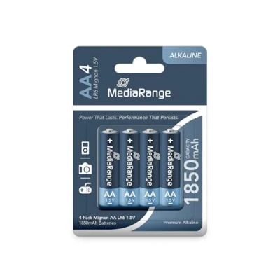Afbeelding van MEDIARANGE Premium Alkaline batterijen AA LR6 1.5V 4 pack