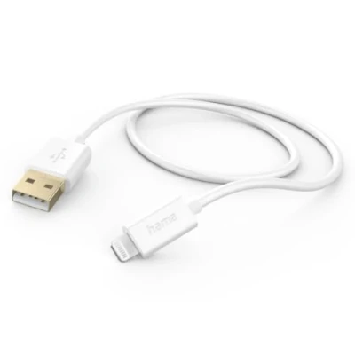 Afbeelding van Hama USB laadkabel 2.0 Apple Lightning stekker, A stekker 1.50 m Wit 00201581