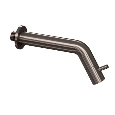 Afbeelding van INK Fonteinkraan 18cm inbouw inkortbaar messing Metal black