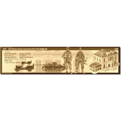 Afbeelding van 1:72 Italeri 6107 Hartenstein Hotel 1944 Market Garden Arnhem Nederland September Battle Set Plastic Modelbouwpakket