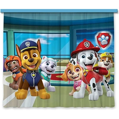 Afbeelding van AG Design Paw Patrol Station, gordijnen voor kinderkamer, 2 delen, meerkleurig, 180 x 160 cm