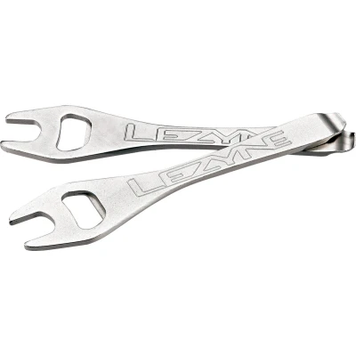 Afbeelding van Lezyne Saber Lever Pair Bandenlichters 16 mm pedaalsleutel en flesopener Ideaal voor downhill of draadbanden Nickel