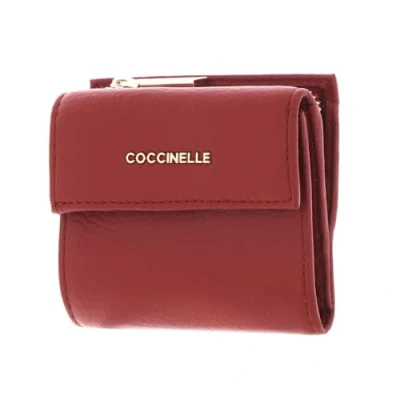 Afbeelding van COCCINELLE Metallic Soft Mini Wallet Grainy Leather Acero
