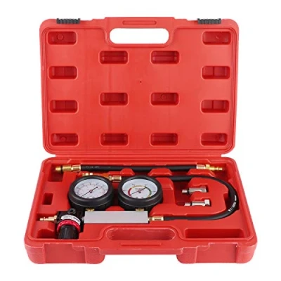 Afbeelding van cilinder Compressie Druk Tester, Lek Tester Dubbele Manometer Lekkage Detector Kit 0 7bar/0 100psi
