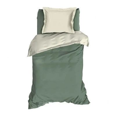 Afbeelding van Dekbedovertrek Romanette Comtesse Mineral Wolwit Flanel 140 x 200 / 220 cm 1 Persoons