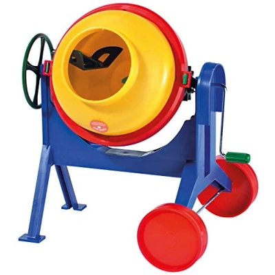 Afbeelding van Lena 05003 Betonmixer, cementmixer ca. 28 cm, mengmachine met realistische functies door draaiwiel en slinger, mixer voor kinderen vanaf 3 jaar, zandspeelgoed strand zandbak, Meerkleurig
