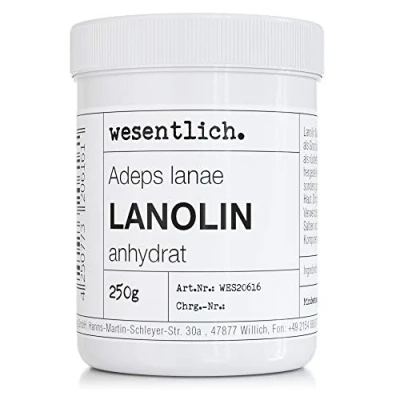 Afbeelding van Lanoline wolvet anhydraat, 250 g, watervrij en nauwelijks geur, wolwas van wesentlich.