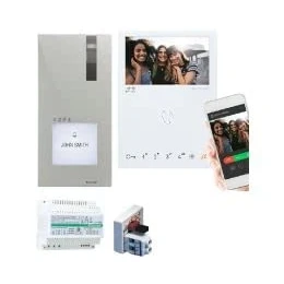 Afbeelding van QUADRA 2 draads videofoon kit en binnenmonitor Mini handsfree Wi Fi. toegang op afstand COMELIT