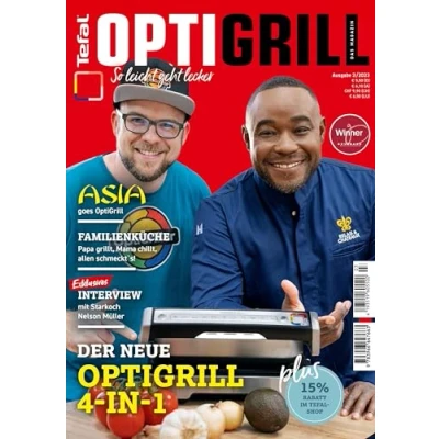 Afbeelding van OptiGrill Magazin: So leicht geht lecker. Der neue 4 in 1. Mit Starkoch Nelson Müller und Benni Hetterich &quot;Der OptiGriller&quot;: Das Original von Tefal