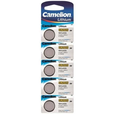 Afbeelding van Knoopcel batterij CR2025 5 batterijen Camelion