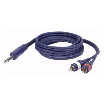 Afbeelding van DAP FL353 Insert/splitterkabel stereo jack naar dubbele Cinch/RCA 3mtr