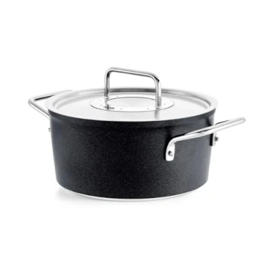 Afbeelding van Fissler Adamant/aluminium kookpan (Ø 20 cm, 2,7 L) pannen gecoat met metalen deksel, anti aanbaklaag inductie, antraciet