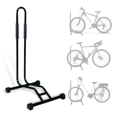 Afbeelding van CCLIFE fietsstandaard voor 29 inch fietsen met bandbreedte tot 65 mm, van ijzer 42,5 x 39,5 80 cm