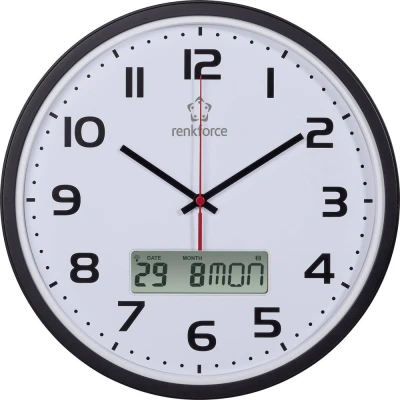 Afbeelding van Renkforce HD WRCL135 Wandklok Zendergestuurd 32 cm x 4.5 Zwart