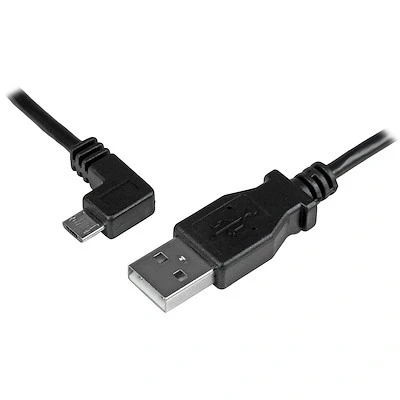 Afbeelding van StarTech.com USBAUB2MLA USB 2.0 A (m) naar haaks Micro B 2m