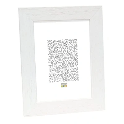 Afbeelding van Deknudt Frames fotolijst S226K1 wit hout breed 15x20 cm
