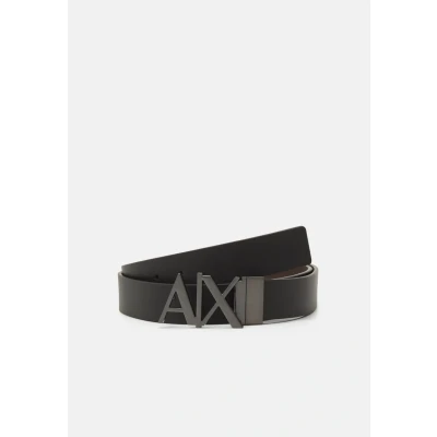 Afbeelding van Armani Exchange Plate BELT Unisex Riem, Maat: 85, Black/dark brown