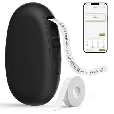 Afbeelding van SUPVAN Label Printer Bluetooth E10 met 1 rol sticker Labels Inktloze Maker Veelzijdige App 35 Lettertypen &amp; 1k+ Icons Labelmaker voor Thuis Keuken School Kantoor Organisatie