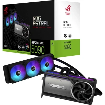 Afbeelding van ASUS ROG Astral LC NVIDIA RTX5090 O32G GAMING Videokaart 32GB GDDR7 PCIe 5.0 2x HDMI 2.1b 3x DisplayPort 2.1