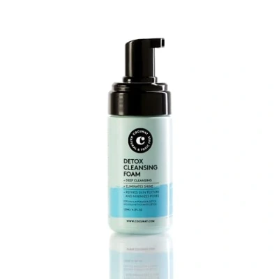 Afbeelding van COCUNAT Detox reinigingsschuim, reinigt, reinigt en ontslakt vette gemengde huid diep werkend Sluit de poriën Acne Verwijdert glanzende plekken Zonder Sulfaten 125 ml